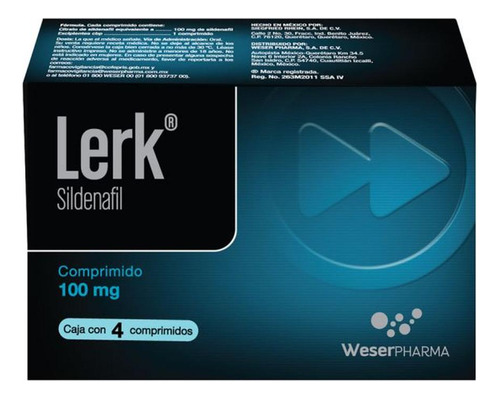 Lerk 100 Mg Caja Con 4 Comprimidos