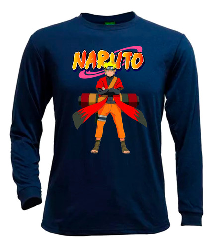 Remera Camiseta Manga  Larga Algodón Naruto Shippuden 