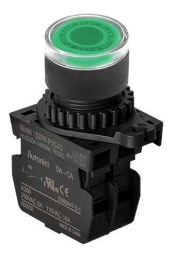 Pulsador Iluminado Verde 22mm Autonics S2pr-p3g