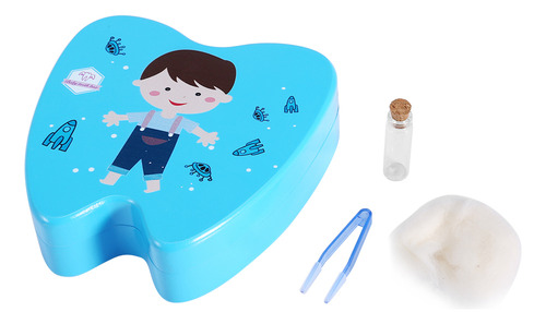 12# Blue Wooden Tooth Collection Dientes De Leche Para Bebés