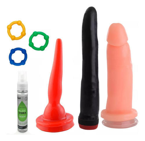 Consoladores Combo Vibrador Kit Sexual Dildo Anillo Cuota