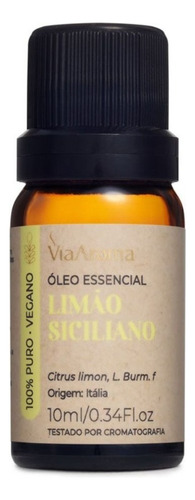 Oleo Essencial Limão Siciliano Via Aroma 10ml 100% Puro