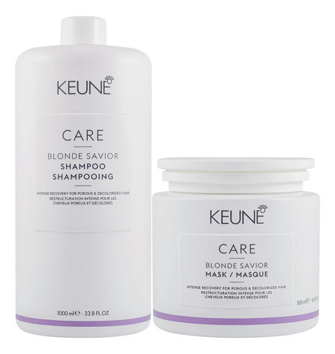  Kit Shampoo E Máscara Profissional Keune Care Blonde Savior