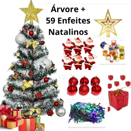 Árvore De Natal Grande Decorada Pinheiro Luxo Cheia C/ Pisca - Corre Que Ta  Baratinho