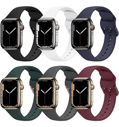 Paquete De 6 Correas Deportivas Compatibles Con Apple Watch.