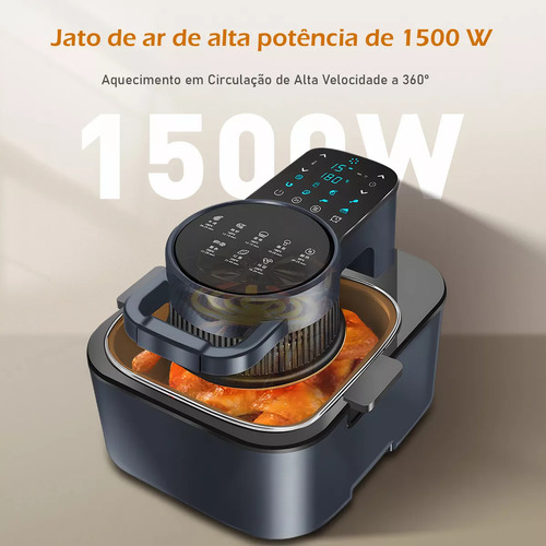 Fritadeira Airfryer Elétrica Sem Óleo Ar Coibeu Display Touc