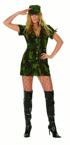 Disfraz Para Mujer Dama Militar Talla Xl 12-14 Halloween