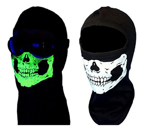 Balaclava, American Made Adult Glow In The Dark Skull Face M