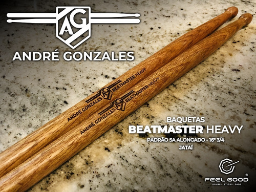 Imagem 2 de 2 de Baquetas Beatmaster Feel Good André Gonzales Heavy