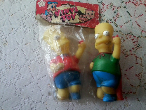 Los Simpsons Figura De Goma Retro Bart 13 Cms.alto C/bister