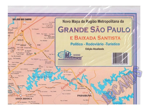 Mapa Região Metropolitana Grande São Paulo Baixada Santista