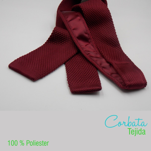 Corbata Tejida 100% Poliester 1.45 Mts. Color Marrón