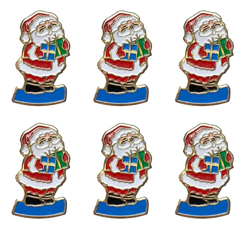 6 Pines Solapa Papa Noel Navidad  Broche