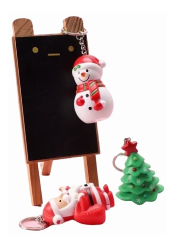 6 Llaveros Con Diseño De Muñeco De Nieve De Papá Noel