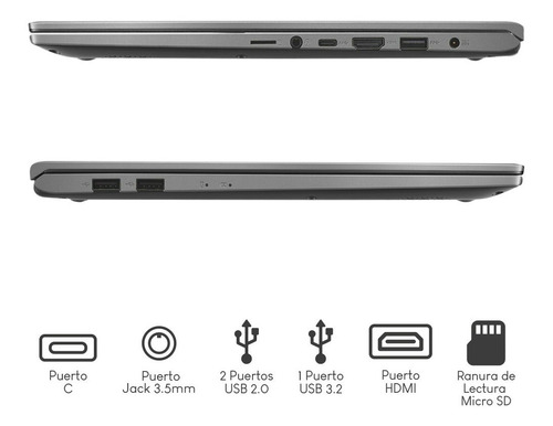 Imagen 3 de 5 de Laptop Asus Vivobook 15 Intel Ci3 8gb + 256gb Ssd Windows 11