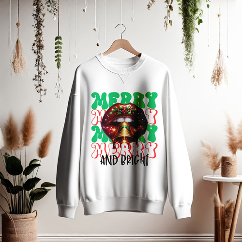 12 Diseños Digitales Png Navidad Lips - Labios Dtf - Sublim