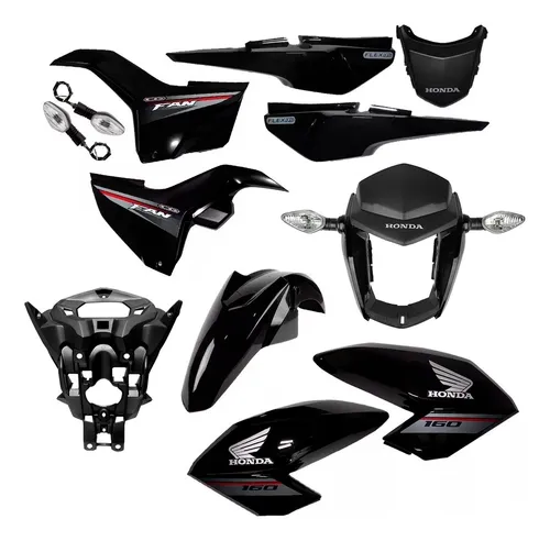 comprar Kit Carenagem Cg 160 Fan 160 2016 Preta Adesivadas
