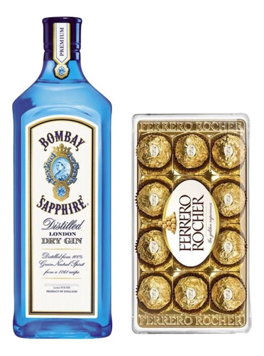 Combo Gin Bombay Sapphire 750ml + Ferrero Rocher 12 Bombones