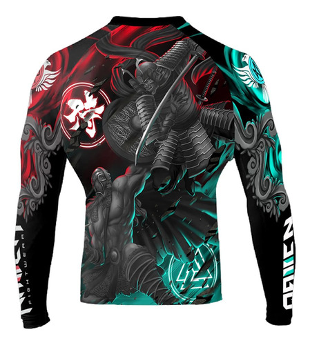 Raven Fightwear East Meets West Mma Bjj Rash Guard Para Homb