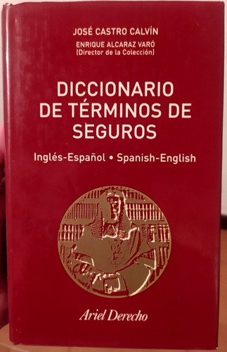 Libro Diccionario De Términos De Seguro # Inglés - Español