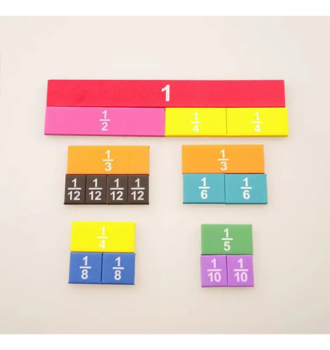 Regleta De Fracciones Tiras Rectangulares Didácticos -015