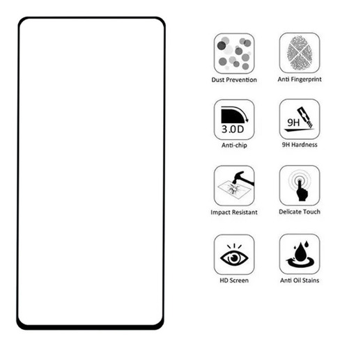 Imagem 2 de 4 de Película De Vidro 3d 9d Compativel Samsung Galaxy M62 6,7