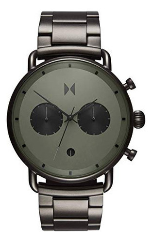Reloj Hombre Mvmt, Cuarzo Pulso En Acero Color de la correa Negro Color del bisel Negro Color del fondo Verde