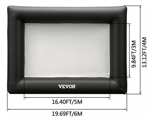 Vevor Pantalla Inflable De Película 24pie Al Aire Y Soplador