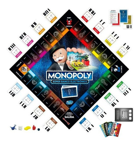 Imagen 3 de 3 de Juego de mesa Monopoly Super electronic banking Hasbro E8978