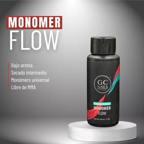 Monomero Gc Nails 120ml Para Uñas Polvo Acrilico Diluyente