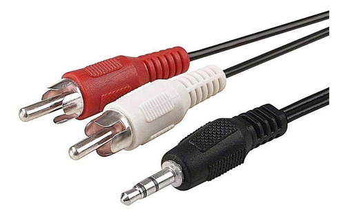 Cable Audio 2 Rca Macho A Miniplug 3,5 Mm 1,50 M Plug Macho