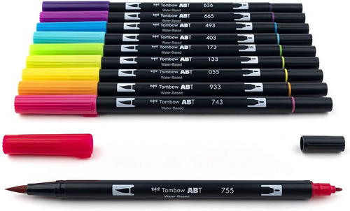 Imagen 4 de 8 de 10 Marcadores Tombow Dual Brush / Colores Brillantes Bright