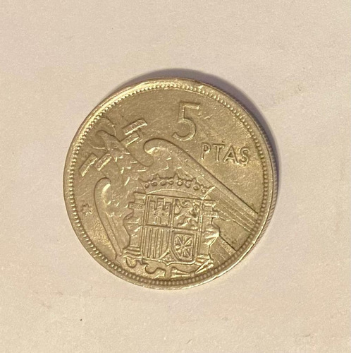 Moneda 5 Pesetas. 1957. Franco. España.