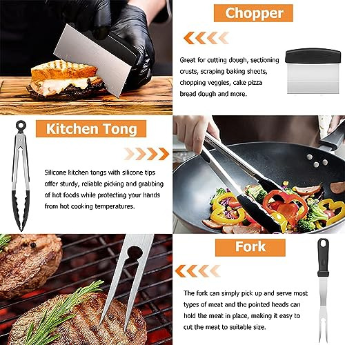 Kit De Accesorios Plancha Y Prensa Hamburguesas, Set De...