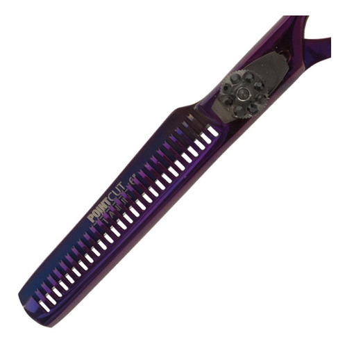 Tijera Barbero Pulir Desmechar Pointcut Titanio Purple 6