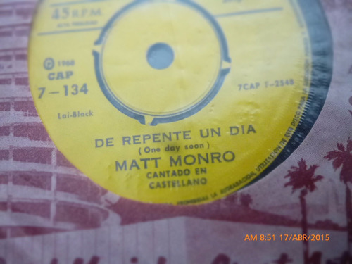 Vinilo Ep  De Matt Monro  -alguien Canto   ( S17