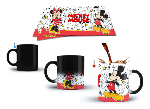 Taza Magica Personalizada Mickey Mouse Con Nombre Modelo 1