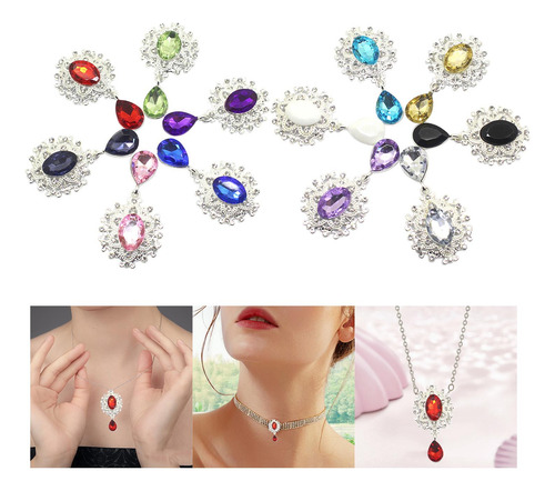 10 Botones Colgantes De Broche De Diamantes De Imitación De
