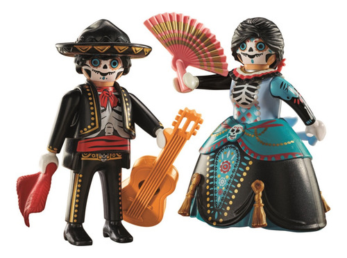 Figura Armable Playmobil My Life Día De Muertos 15 Piezas