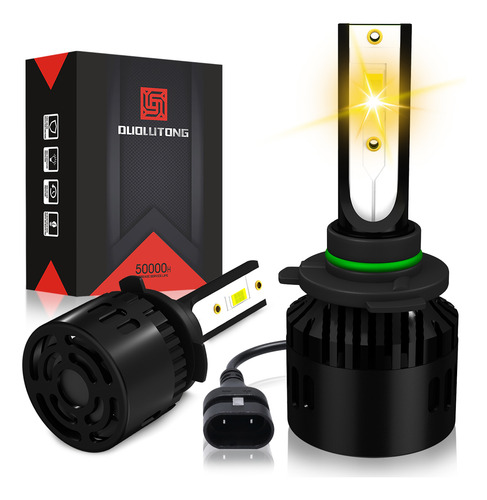 Kit De Faros Led H4 H1 H7 H11 9005 9006 Luz Amarilla 3000k