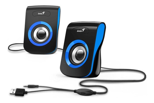Imagen 2 de 3 de Parlantes Genius Sp-q180 Usb Azul