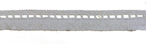 Puntilla De Fleco De Algodon De 2.5cm, Blanco X 30 Yardas