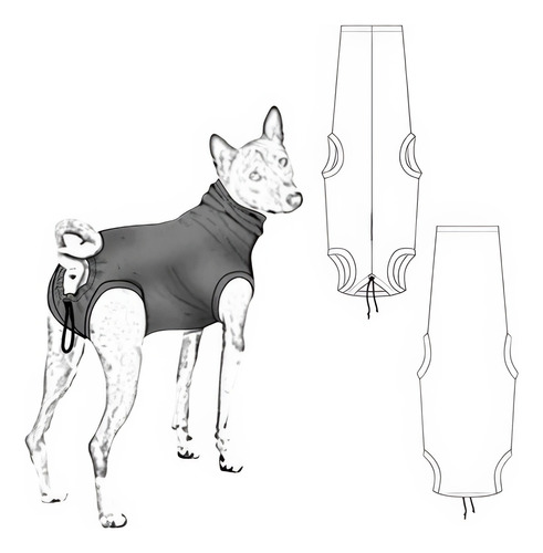 Moldería Unicose - Camiseta Post Cirugia Mascota Perro 