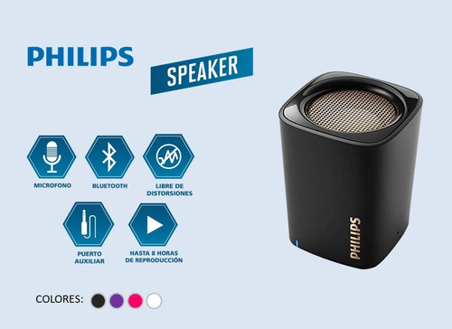 Parlante Bluetooth Sonido De Calidad Philips
