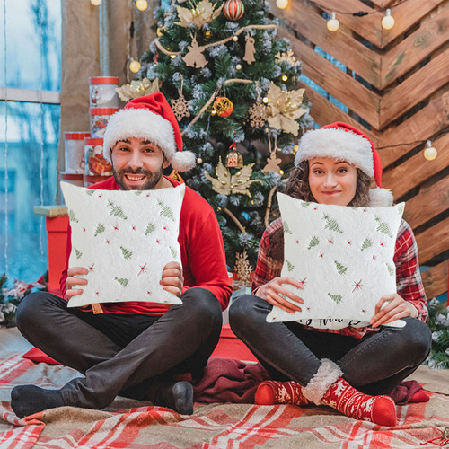Funda De Almohada Con Diseño De Árbol Bordado Para Decoració