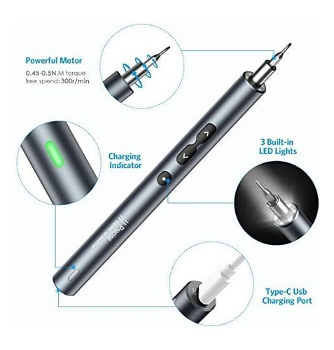 Amir Newest Mini Destornillador Eléctrico Kit, 28 En 1 Jueg