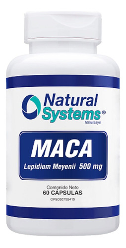 Maca 500 Mg 60 Capsulas Natural Systems