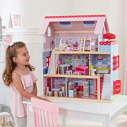 Kidkraft Chelsea Doll Cottage Casa De Muñecas De Madera Con