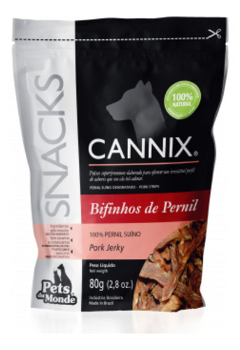 Petisco Natural P/ Cachorro Cannix Bifinho De Pernil