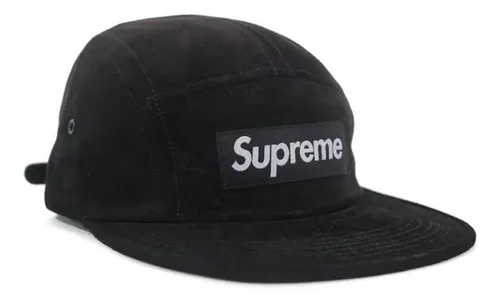 Boné Supreme Suede Camp Cap Preto | Frete grátis